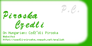 piroska czedli business card